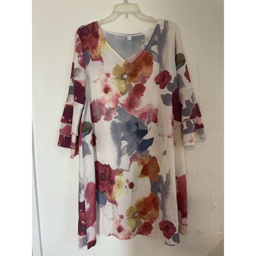 Women’s Cute Summer Dress Unbranded XL Floral Ruffle Sleeve
